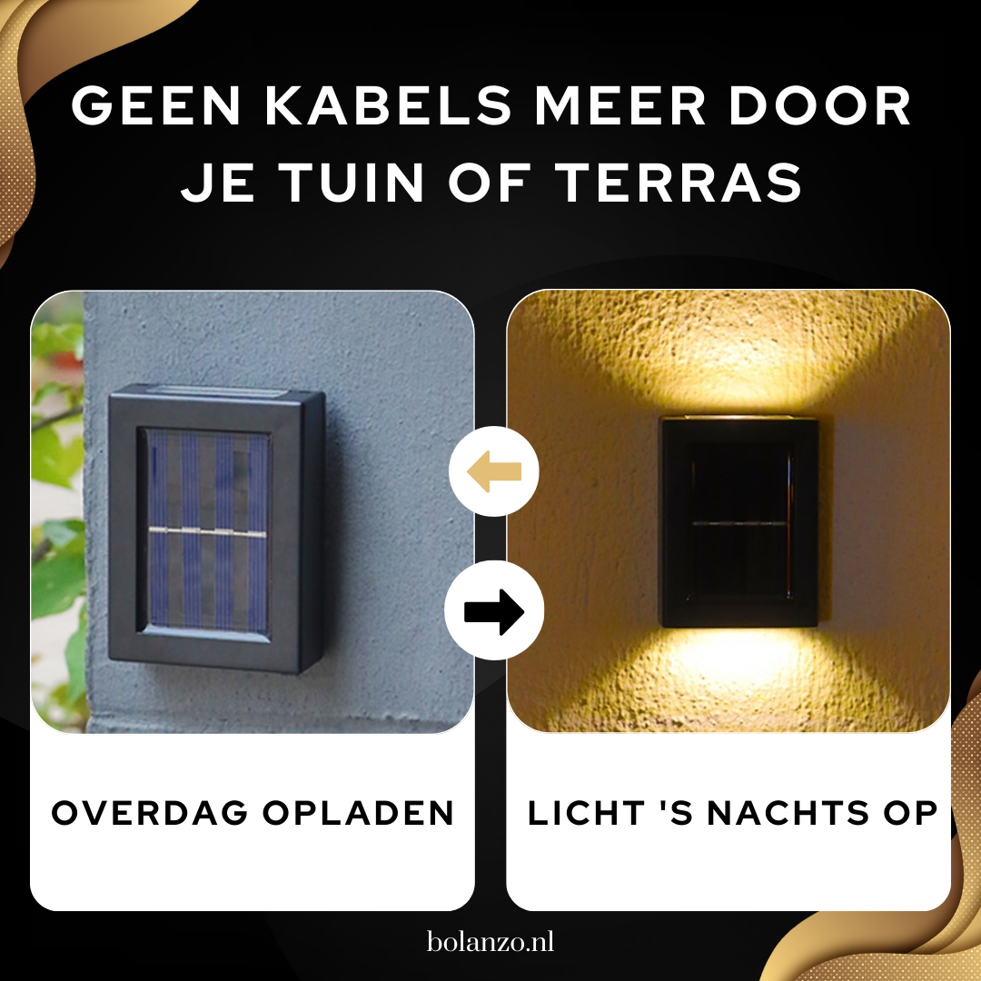 VibesLightning | Draadloze solar wandlamp