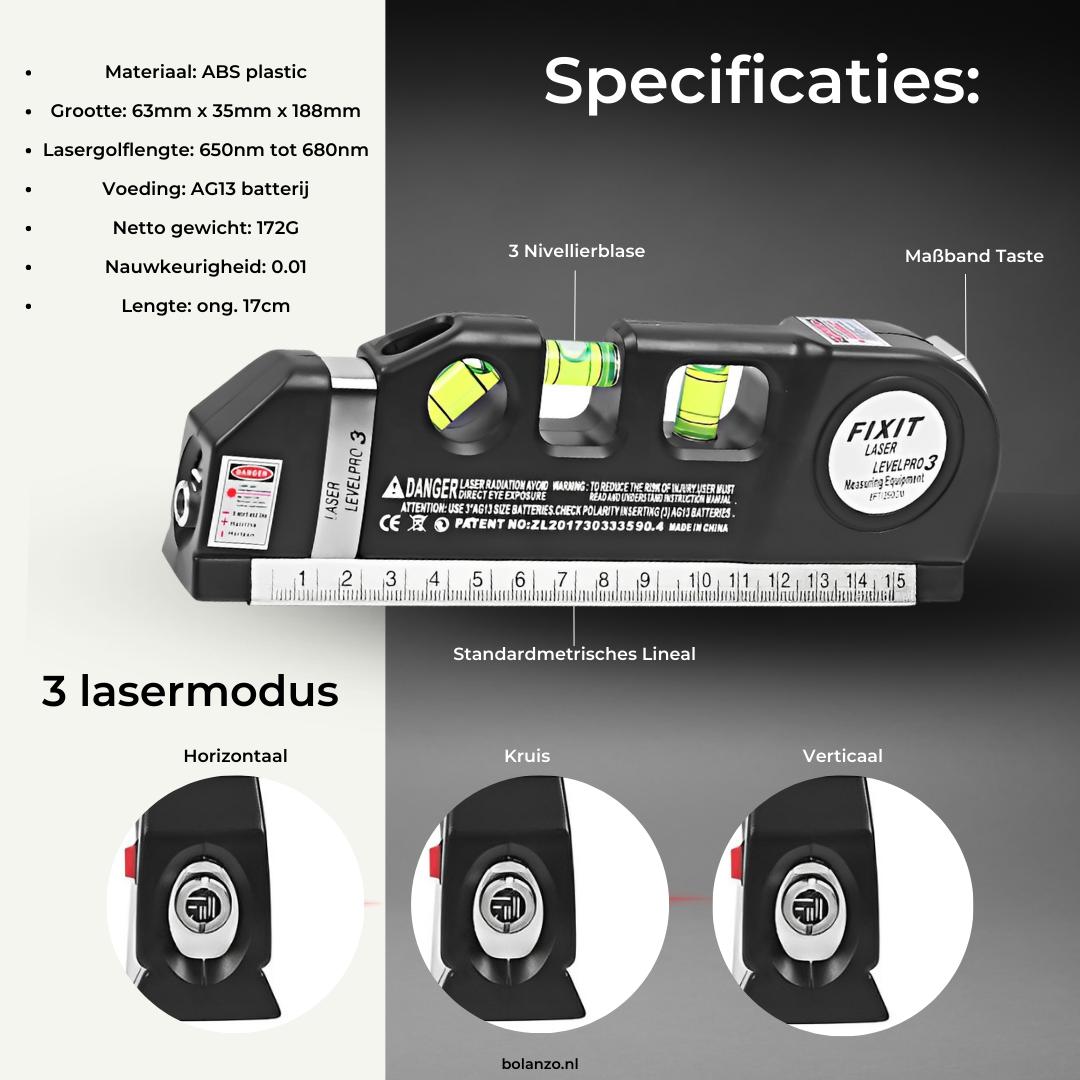 4 in 1 Multifunctioneel Lasermeetapparaat