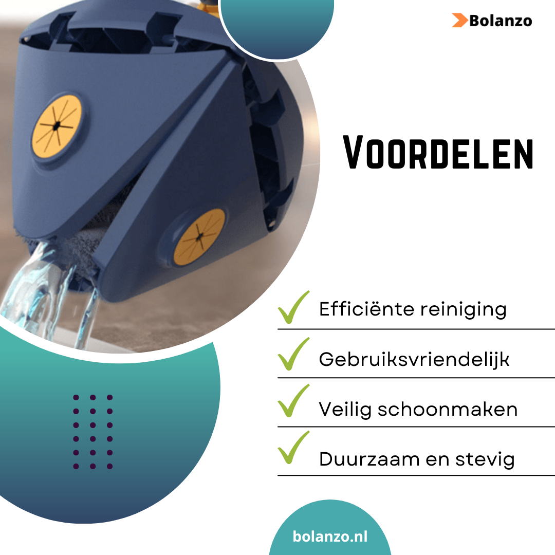 360° Schoonmaakmop | Met 6 GRATIS doekjes! Alleen vandaag!