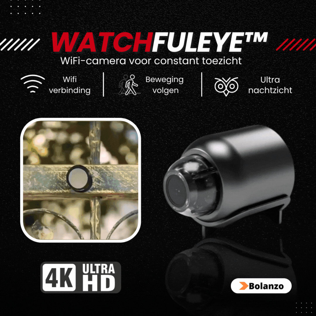 WatchfulEye™ | WiFi-camera voor constant toezicht