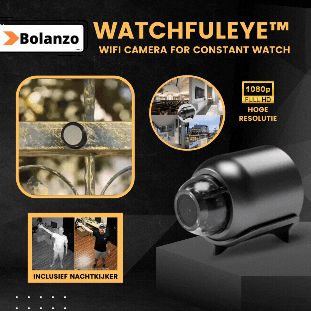 WatchfulEye™ | WiFi-camera voor constant toezicht