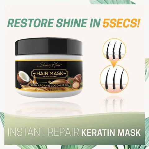 1 + 1 GRATIS ShinyHair™ Keratine instant haarherstelmasker