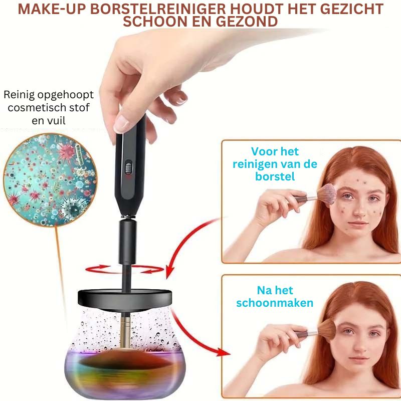 BrushWizard™ Make-upborstelreiniger en -droger