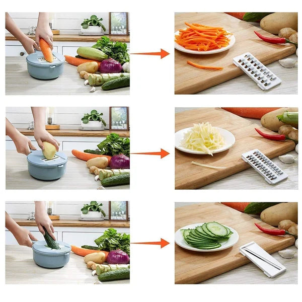 SliceGenius™ PRO 12-in-1 snijoplossing voor groenten