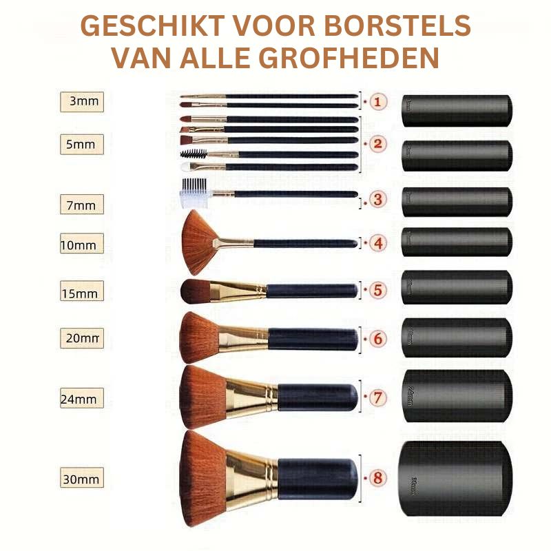 BrushWizard™ Make-upborstelreiniger en -droger