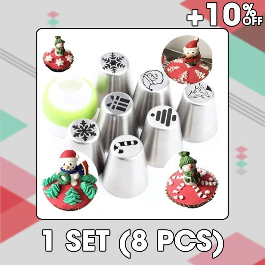 Cake Nozzle - Kerstmis Nozzles Set